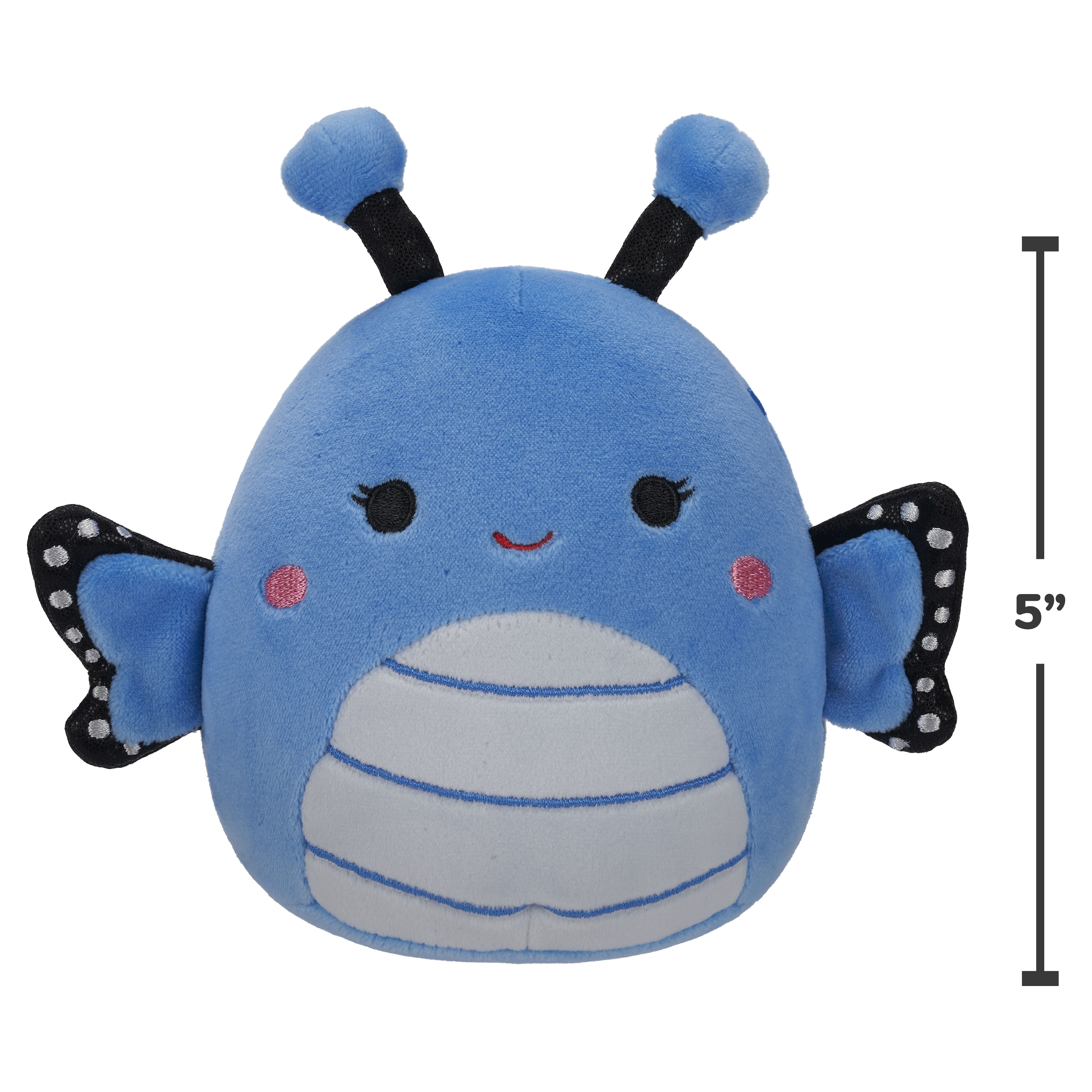 Squishmallows Official 5 inch Waverly the Blue Butterfly With Dark Blue Wings - Child's Ultra Soft Stuffed Plush Toy