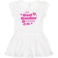 thumbnail image 3 of Inktastic Valentine's Day My Great Grandma Loves Me Hearts and Lips Girls Baby Dress, 3 of 5