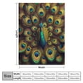 thumbnail image 4 of Nawypu Throw Blanket for Couch Green Peacock Feather Printed Flannel Blanket Soft Cozy Lightweight Plush Blankets Blanket for All Season, 4 of 6