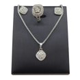 thumbnail image 1 of Three-piece Set Parts Ornament Jewelry Necklace Suit Wedding Engagement Supplies-9-Silver-Product code 3902 9 Silver, 1 of 5