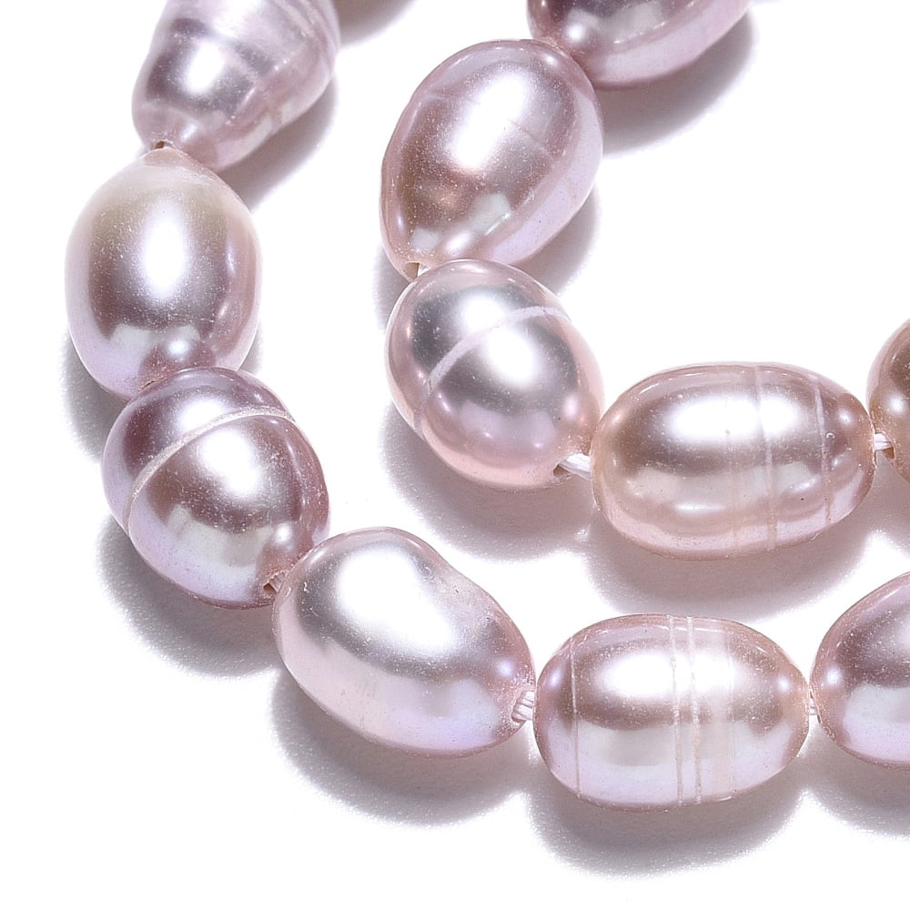 2strands Cultured Freshwater Pearl Beads Strands Rice Thistle 7.2~8x5.5~6mm Hole: 0.7~0.8mm about 44~45pcs/strand 13.58 inch(34.5cm)