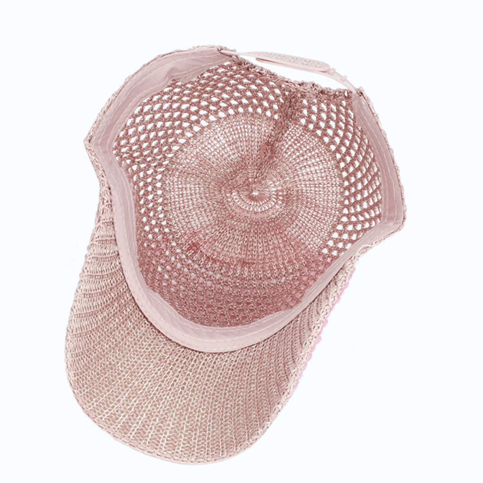 Baseball Cap Breathable Women Men Studded Rhinestone  display picture 3