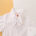 thumbnail image 6 of Gerichy Toddler Baby Boy Clothes Fall Winter Outfit, Toddler Boys Long Sleeve White Shirt Tops Pants With White Tie Child Kids Gentleman Outfits, 6 of 7