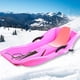 thumbnail image 4 of Trineo de nieve cuesta abajo para 2 pasajeros con trineo de cuerda de ón con frenos dobles para niño Rosado Cola trineo de nieve, 4 of 7