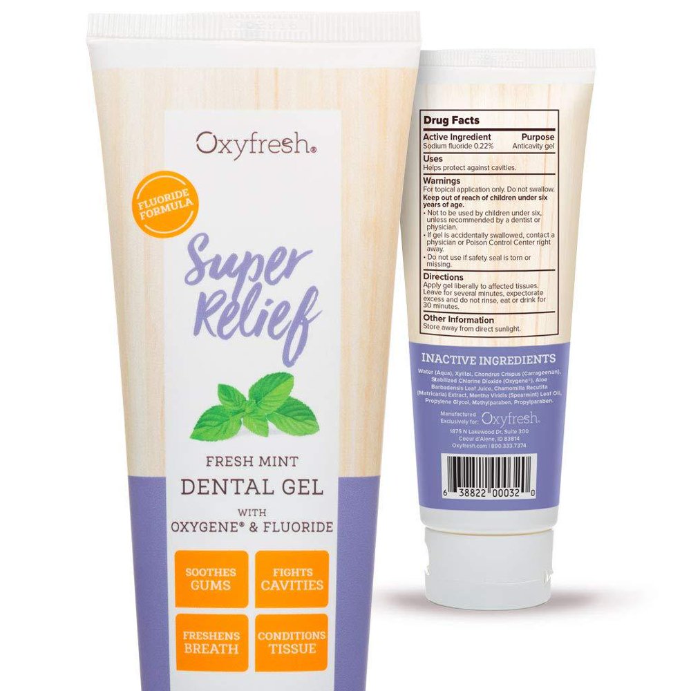 Oxyfresh Fluoride Super Relief Dental Gel So Soothing Sensitivity Gel