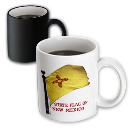 3dRose State Flag of New Mexico - Textured (PD-US), Magic Transforming Mug, 11oz