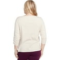 thumbnail image 2 of Alfred Dunner Womens Center Embellished V-Neck Top, 2 of 4