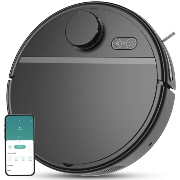 Kipvvo N5 Robot Vacuum Cleaner with LiDAR Navigation, Pet-hair, Powerful Suction, 3D Mapping, for Pet Hair, Hard Floors.