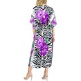 thumbnail image 5 of HAPPY BAY Women's Loungewear Loose Caftan Maxi Night Evening Gown 2X-3X Purple-N591, 5 of 6