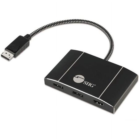 UPC: 0662774043937 | SIIG CE-DP0N11-S1 AC Triple 4K Displayport 1.4 to 2 DP & HDMI MST Hub Splitter