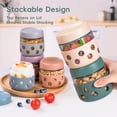 thumbnail image 4 of Mrsdry 10 oz Overnight Oats Containers with Lids and Silicone Sleeves, Glass Mason Jars with Airtight Lid, Dishwasher Safe, Wide Mouth Chia Seed Pudding Meal Prep Jar for Yogurt Berries Snack, 4 of 11
