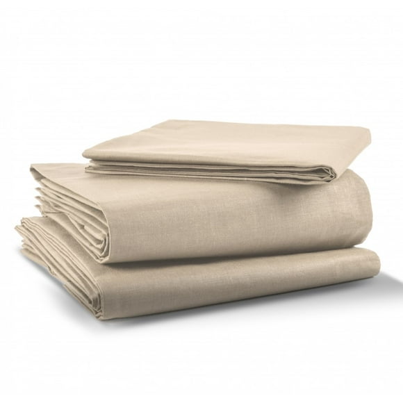 Juego de Sábanas Algodón Percal 200 Rebeca King Size Beige