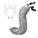 thumbnail image 1 of Accesorios de Cosplay de zorro, diadema ajustable con orejas de gato y cola de zorro, accesorios para disfraces de fiesta de Carnaval y Halloween, 2 uds., 1 of 4