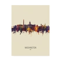 Michael Tompsett 'Washington DC Skyline Portrait III' Canvas Art