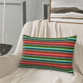 thumbnail image 5 of Sikiie Mexican Leopard Serape Blanket Stripes Print Plush Pillow Cover, Wrinkle-proof and Stain-resistant Pillow Protector without Pillow Core, Home Decoration-14"x20", 5 of 6