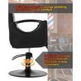 thumbnail image 6 of Artist Hand Heavy Duty Hydraulic Barber Chair All Purpose Salon Spa Beauty Hair Styling(Black), 6 of 10