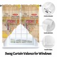 thumbnail image 3 of Swag Curtain Valances Love Text Swag Valances for Kitchen Windows Warm Embraces Positive Energy Short Topper Curtains Valance Tier Pair for Kitchen Bedroom Living Room Bathroom 28"x36", 3 of 8