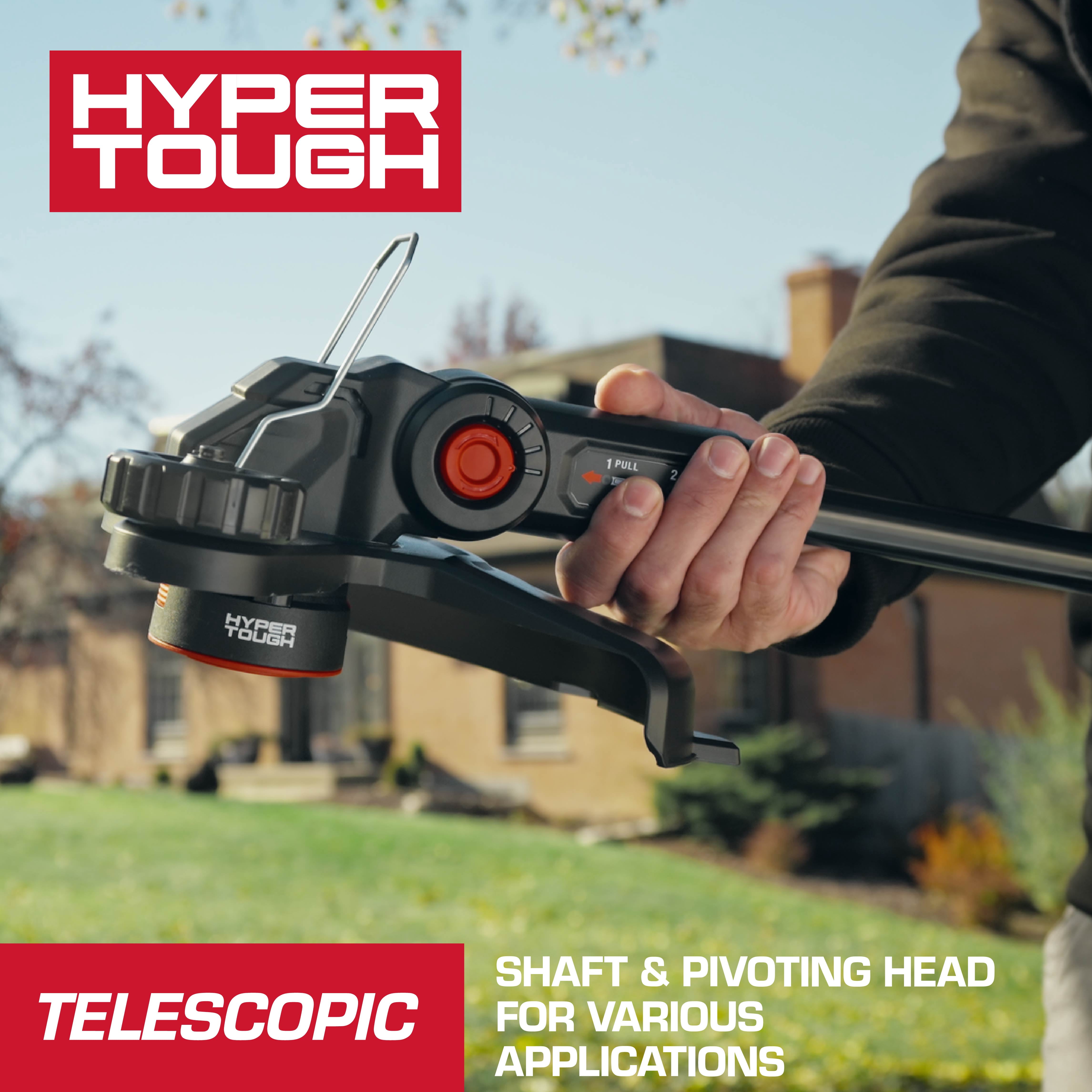 Hyper Tough 12" 20V Brushless Cordless String Trimmer with 20V Max 2.0Ah Battery and Charging Cable