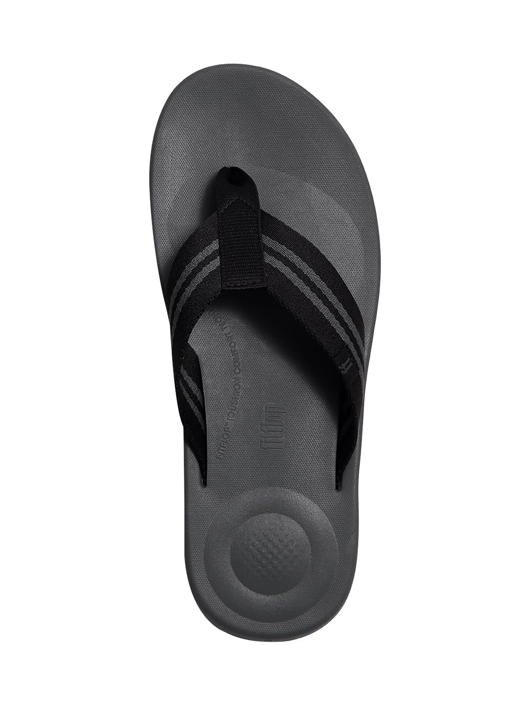 Fitflop Men's Iqushion Two-Stripe Webbing Flip-Flops