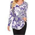 thumbnail image 2 of TIMIFIS Mode Automnale pour Femmes Tunique à Manches Longues d'Automne pour Femmes pour Porter avec des Leggings Blouse Décontractée à Col en V T-Shirt Blouse pour Femmes, 2 of 7