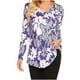 thumbnail image 2 of Puntoco Mujeres Moda Impreso Casual V-Cuello Manga Larga Camiseta Suelta Blusa tops Puntoco Puntoco-3620, 2 of 7