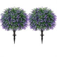 thumbnail image 5 of Ongmies 16-Inch Artificial Lavender Topiary Ball Trees with Ground Spike – Uv-Resistant Fake Evergreen Shrubs for Indoor/Outdoor Front Porch & Garden, 5 of 9