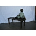 thumbnail image 5 of Brother and Sister on A Bench Enjoying Outdoors Bronze Statue  18&quot; x 39&quot; x 33&quot;H, 5 of 11
