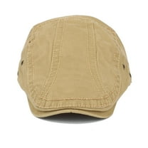 ATHJRT Unisex Denim Newsboy Cap Adjustable Cotton Flat Berets Hat Ivy Gatsby Irish Cabbie Caps Fashion Outdoor Driving Hunting Sports Golf Hats Khaki Free Size