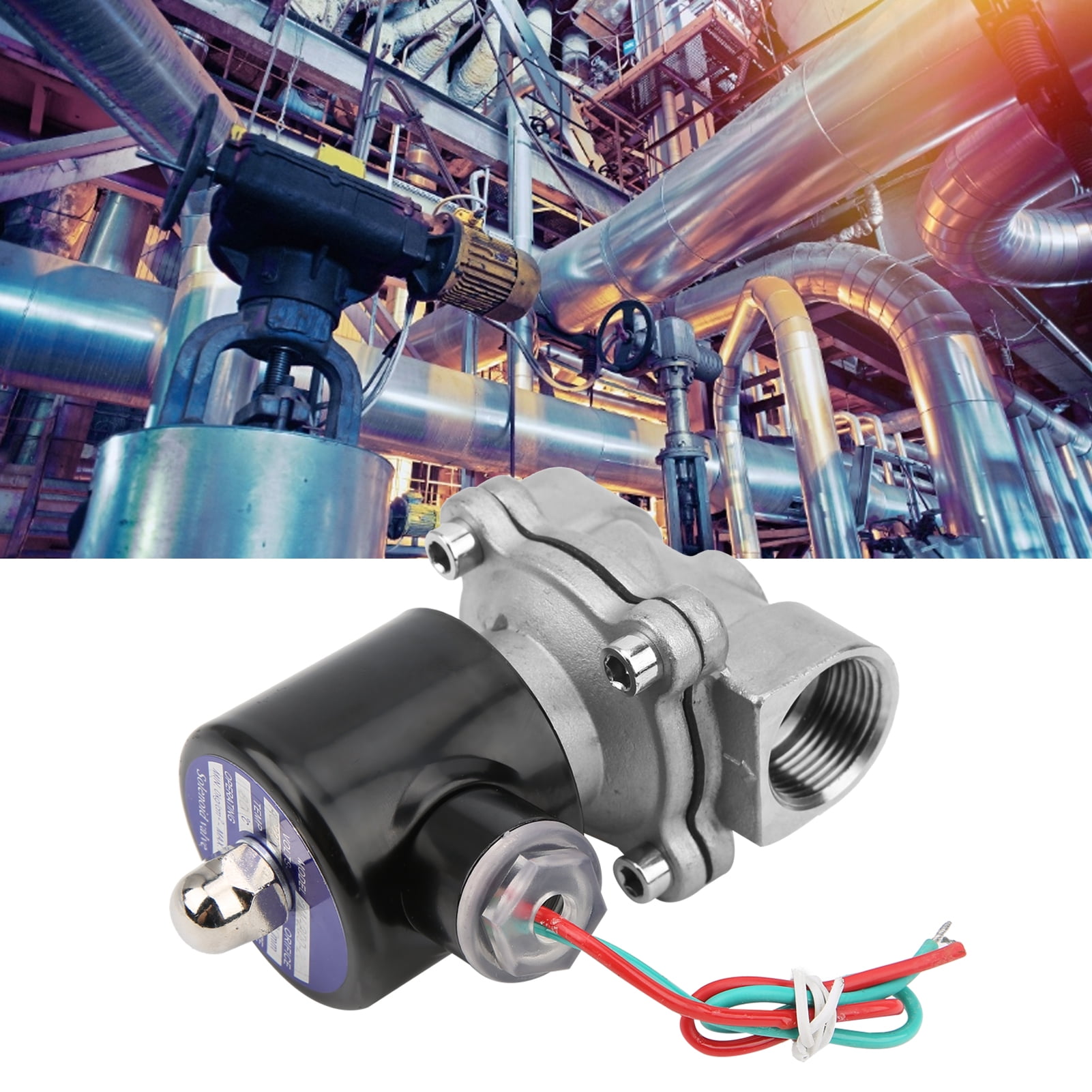 Gupbes Electric Solenoid Valve ABS Material Stainless Steel Solenoid