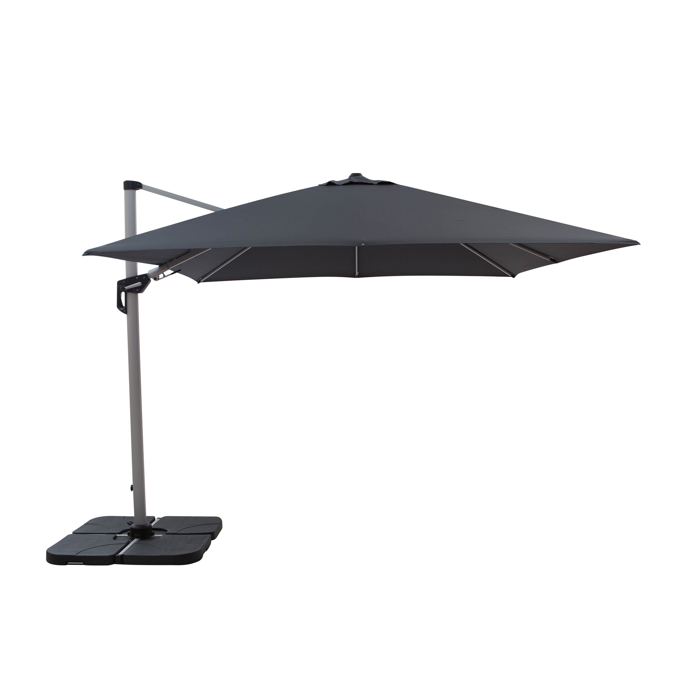 10 Ft Square Heavy Duty Cantilever Patio Umbrella, Gray