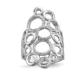 thumbnail image 6 of 925 Sterling Silver Rhodium-plated Polished and Textured Circles Ring Size 8, 6 of 7