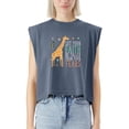 thumbnail image 2 of EcoLoom Let Your Faith Be Taller Than Your Fears Giraffe Cap Sleeve Muscle Crop Shirt Women Sleeveless Baby Tee, 2 of 5