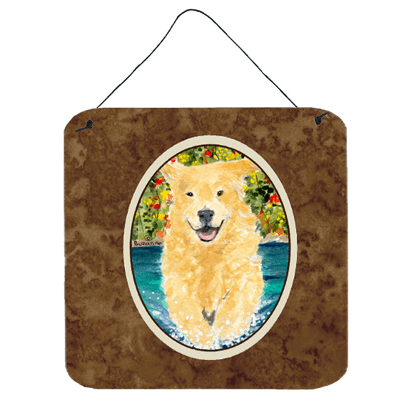 Carolines Treasures SS8978DS66 Golden Retriever Aluminum Metal Wall or Door Hanging Prints, 6 x 6", Multicolor