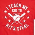 thumbnail image 3 of Instant Message - I Teach My Kid To Hit And Steal - Men's Short Sleeve Graphic T-Shirt, 3 of 6
