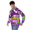 thumbnail image 5 of Sigee Geometry Dash (2) for Men's Zip-Up Hoodie Moisture Wicking and Breathable, Full Zip Hooded Sweatshirt,X-Large, 5 of 8