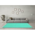 thumbnail image 3 of Ahgly Company Indoor Rectangle Solid Turquoise Blue Modern Area Rugs, 2' x 5', 3 of 4