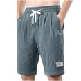 thumbnail image 1 of Mens Casual Shorts Verano Suelto Sólido Clásico Medio Pantalones, Cintura Elástica Casual Y Ropa de Dormir Pantalones Cortos, 1 of 2