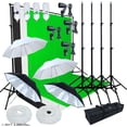 thumbnail image 2 of LINCO LED Photography Studio Lighting Backdrop Stand Kit 3 Color Muslin (Black/White/Green) Background Support Kit 10ftx6.7ft -AM185, 2 of 8