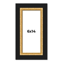 6x14 Frame Gold Real Wood Picture Frame Width 2.25 Inches | Interior Frame Depth 0.5 Inches |