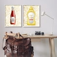 thumbnail image 4 of Stupell Industries Stylish Melting Fashion Logo Pattern Diner Condiments Graphic Art White Framed Art Print Wall Art, Set of 2, Design by Ziwei Li, 4 of 5