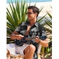thumbnail image 4 of Camisa COOFANDY Hawaiian con botones para hombre, de verano, con bolsillo, 4 of 6