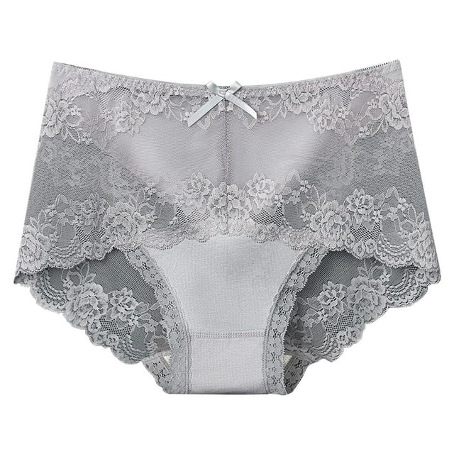 Womens Underwear Lace Safety Pants Mid Waist Solid Breathable