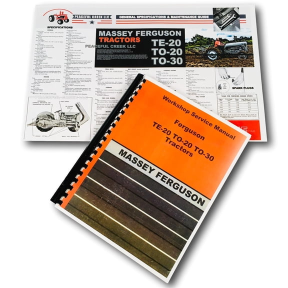 Massey Ferguson To-30 To-20 Te-20 Tractor Factory Service Shop Manual 20 30