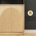 thumbnail image 3 of XIAOWEI 71" Arched Reeded 7-Tier Bookcase Natural Oak, 3 of 6