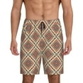 thumbnail image 3 of Lsque Fashion Tatreez Mens Sleep Pajama Shorts,Short Pajama Pants, Cotton Ultra-Soft Knit-Small, 3 of 9