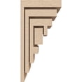 thumbnail image 3 of 4"W x 4"D x 8"H Wide Landon Rough Cedar Woodgrain TimberThane Corbel, Primed Tan, 3 of 6