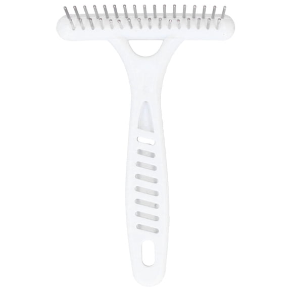 YAHHU Premium Double‑Row Dog Rake & Deshedding Comb – Heavy‑Duty Grooming Tool for Long‑Haired Breeds