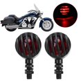 thumbnail image 2 of Universal Vintage Motorcycle Turn Signal Light 12V 5W Modified Part Black Red, 2 of 4