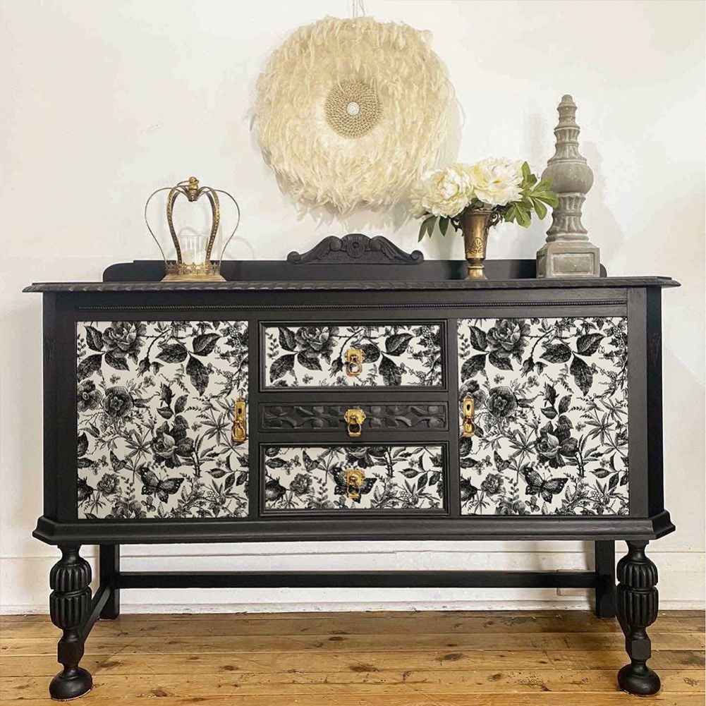 dresser makeover diy with peel  stick wallpaper  3 tips for adding  texture to your furniture pieces  NEVER SKIP BRUNCH by Cara Newhart