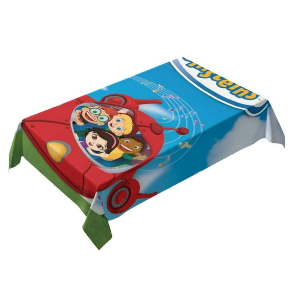 Little Einsteins-theme square tablecloth has an iconic print, fits most tables, and is easy to care for perfect gifts for fans friends and family，55" x 71"（140*180cm）